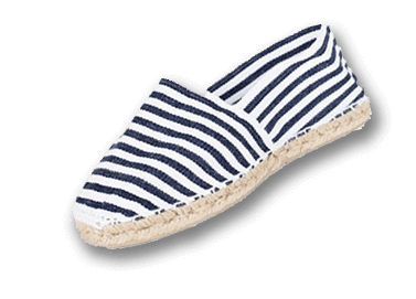 Espadrilles Blau gestreift Slider